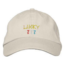 Lucky 777 Embroidered Hat embroidered hats by imperfectiomism Lucky 777 Embroidered Hat embroidered hats