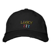 Lucky 777 Embroidered Hat embroidered hats