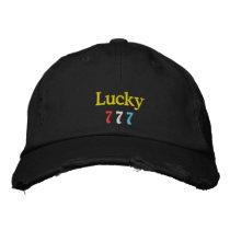 Lucky 777 Embroidered Hat embroidered hats