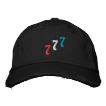 Lucky 777 Embroidered Hat embroidered hats
