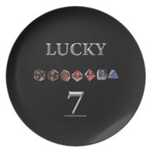 Lucky 7 dinner plate