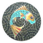 Lucky Amulet Good Fortune Symbol Round Sticker