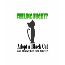 Lucky Black Cat t-shirts