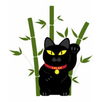 Lucky Black Cat t-shirts