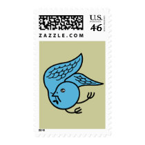 Lucky bluebird postage