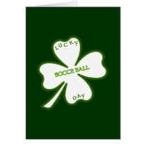 Lucky Bocce Ball Greeting Cards