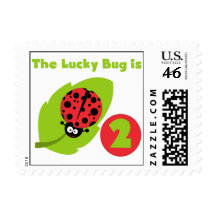 Lucky Bug 2nd Birthday T-shirts and Gifts Postage Stamps
