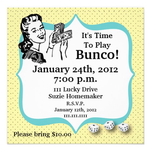 Lucky Bunco Player Invitation by Artinspired