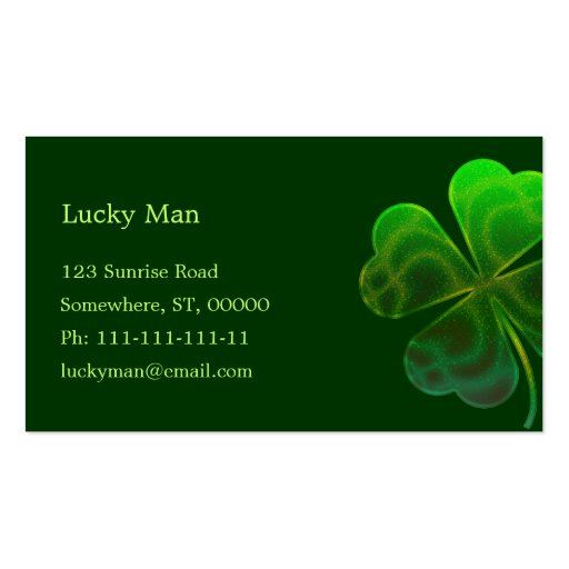 Lucky Business Card (front side)