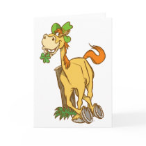 Lucky Cartoon Horse-St Patrick's Day greeting card