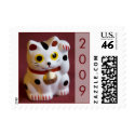 Lucky Cat • 2009 New Year Stamp by SabineStGreetings Lucky Cat • 2009 New Year Stamp