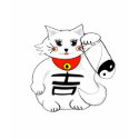 Lucky Cat- Maneki Neko - Beckoning. - Customized t-shirts by samack Lucky Cat- Maneki Neko - Beckoning. - Customized t-shirts