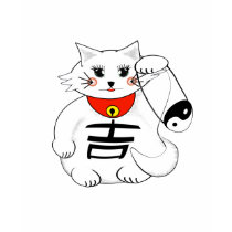 Lucky Cat- Maneki Neko - Beckoning. - Customized t-shirts