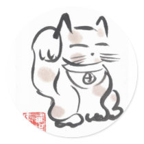 Lucky Cat Sticker Sheet by plasticpumpkin Lucky Cat Sticker Sheet
