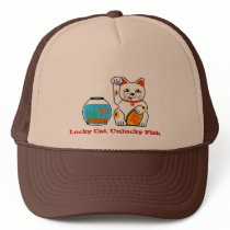 Lucky cat, unlucky fish. hats