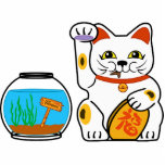 Lucky Cat. Unlucky Fish. Acrylic Cut Out