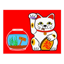 Lucky Cat. Unlucky Fish Post Cards