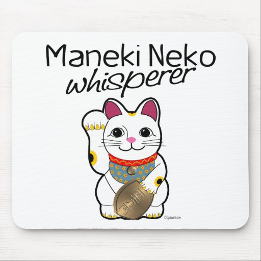Lucky Cat Whisperer Mouse Pads