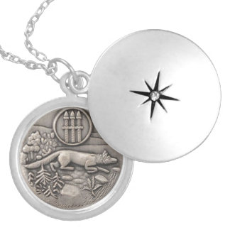 LUCKY CHARM ANTIQUE SILVER WOLF PENDANTS