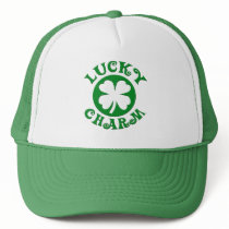 Lucky Charm - Four Leaf Clover Trucker Hat by cutencomfy Lucky Charm - Four Leaf Clover Trucker Hat