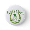 Lucky Charm Leprechaun Button button