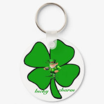 Lucky charm Leprecon clover keychain by design_girl Lucky charm Leprecon clover keychain