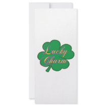 LUCKY CHARM rack cards by Tragetees LUCKY CHARM rack cards