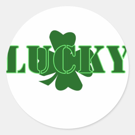 Lucky Classic Round Sticker Zazzle