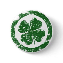 Lucky Clover Pinback Button