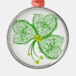 Lucky clover filigree christmas ornaments