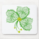 Lucky clover filigree mouse pads