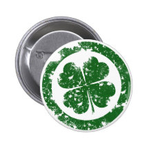 Lucky Clover Pinback Button