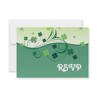 Lucky Clover RSVP card zazzle_invitation