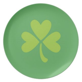 Lucky Clover St. Patrick's Day Shamrock Plate