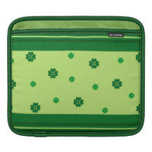 Lucky clovers and stripes sleeve for iPads