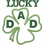 Lucky Dad Embroidered Clover Leaf