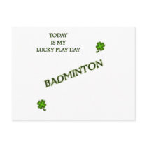Lucky Day Badminton Post Card