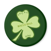 Lucky Day Bocce Ball Fridge Magnet