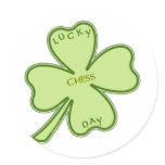 Lucky Day Chess Round Sticker
