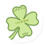 Lucky Day Lacrosse Round Stickers