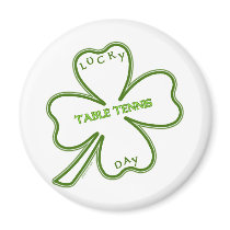 Lucky Day Table Tennis Fridge Magnets