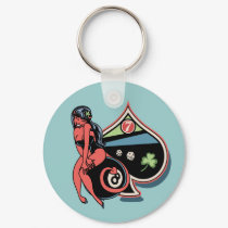 Lucky Devil Girl keychains by vicevoices Lucky Devil Girl keychains