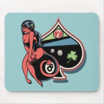 Lucky Devil Girl mousepads by vicevoices Lucky Devil Girl mousepads