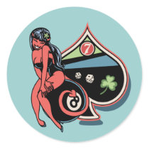 Lucky Devil Girl stickers by vicevoices Lucky Devil Girl stickers