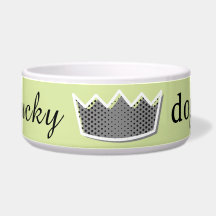 "Lucky Dog" bowl with Crown Pet Bowl