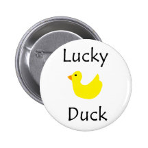Lucky Duck Pinback Button