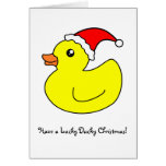 Lucky Ducky Christmas Card cards