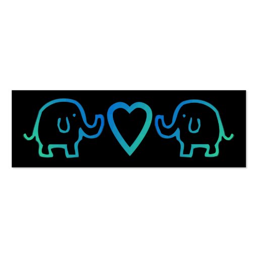lucky elephants in love business cards