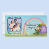 Lucky Enough Leprechaun - Customize and Add Photo photo cards