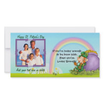 Lucky Enough Leprechaun - Customize and Add Photo photo cards